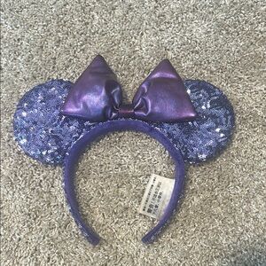 Purple Sequin Mouse Ears Headband